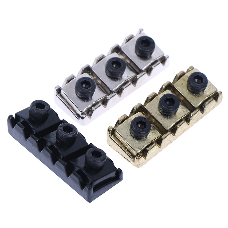 4 teilesatz 43mm elektrische gitarre string kissen doppel elektrische gitarre locking mutter string schloss mit schlüssel gitarre teile mithel