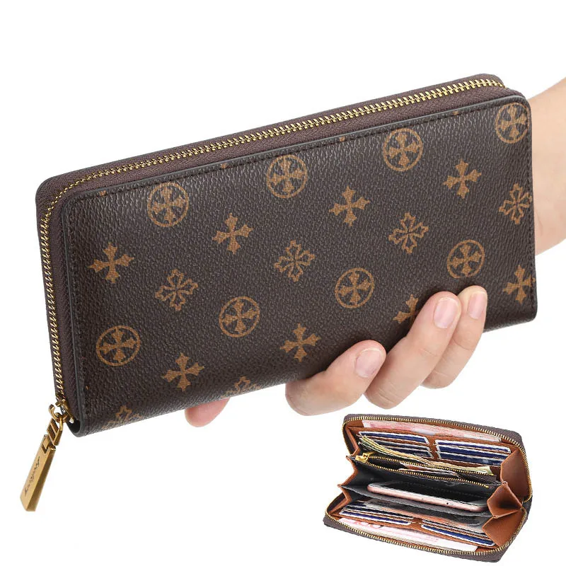 

2020 Retro Women's Wallet and Purse Multi-functional Long Purse Zipper Phone Wallet Louis Money Luxury Designer Card Holder