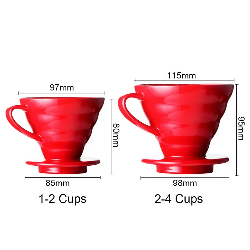 

Ceramic Coffee Dripper Pour Over Hand Brewed Coffee Drip Reusable Filter Cone Brewing Maker Home Office Coffeeware Accessories