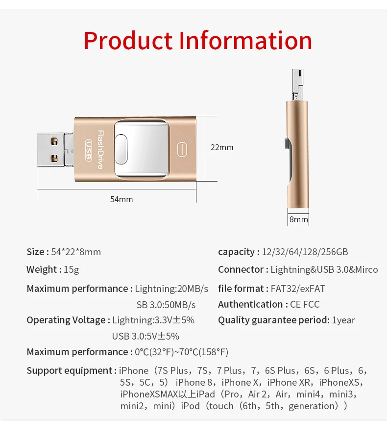 Otg USB флэш накопитель 3 в 1 для iPhone X/8/7/7 Plus/6/6s/5/SE/ipad Usb 0 HD флешка 16 ГБ 32 64 128 256 ГБ|USB