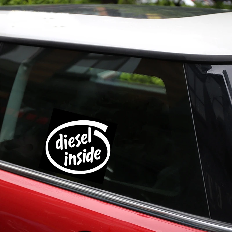 

Reflective Car Stickers Diesel Inside Funny Bumper Window Motorcycle For Bmw E46 Cover Scratch Decal Accessories PVC20cm X18cm