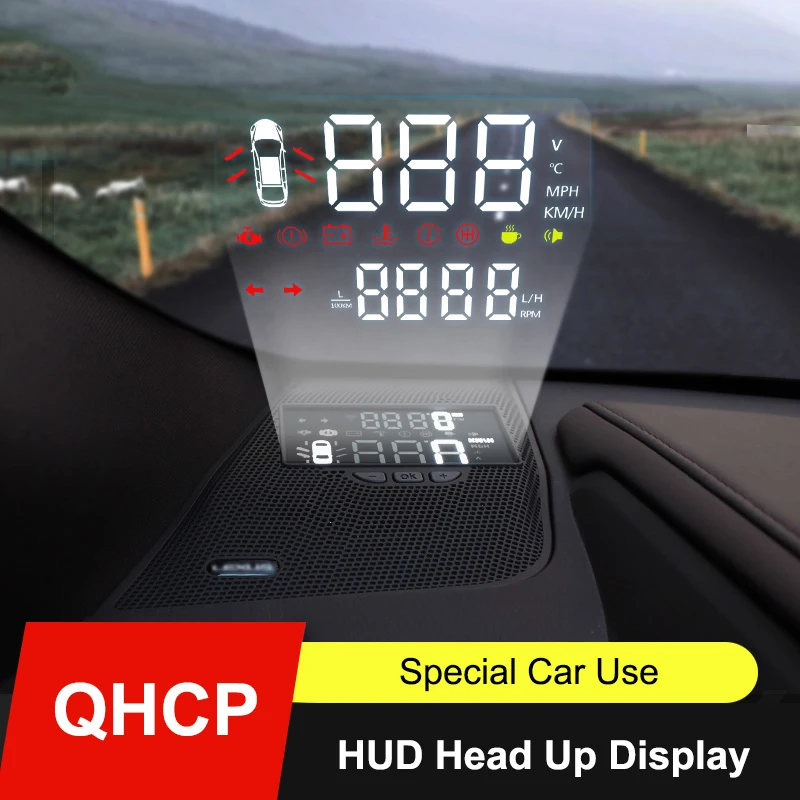 QHCP Автомобильная головка вверх дисплей HUD левая сторона безопасный привод