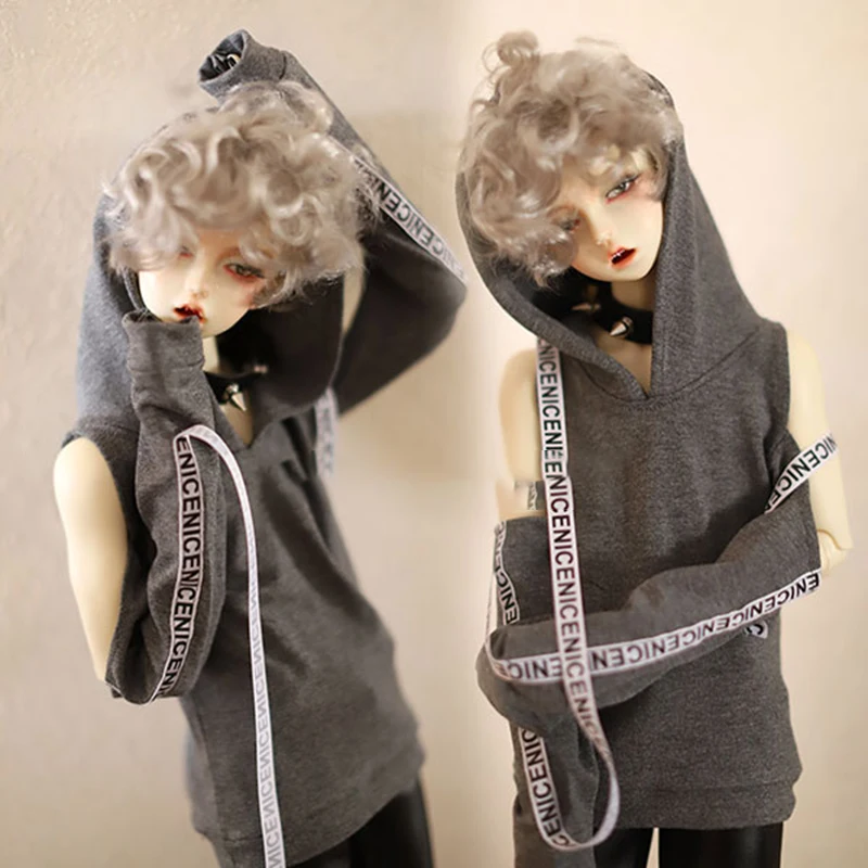 

Одежда для куклы BJD подходит для 1/3 1/4 года, размер дяди, модная Наплечная толстовка с алфавитным переплетением, 3 цвета, индивидуальный Топ, мяу Кики