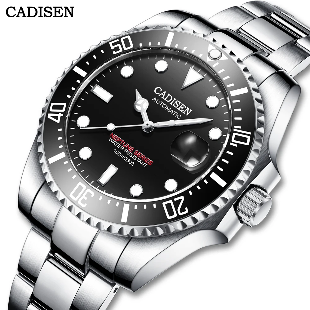 

Часы мужские механические водонепроницаемые, полностью стальные, 100 м