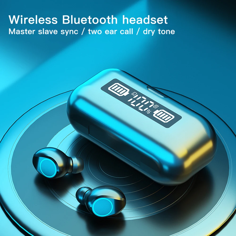 2000 мА/ч наушники вкладыши TWS Bluetooth 5 0 Eaphones с зарядный чехол Беспроводной IPX7