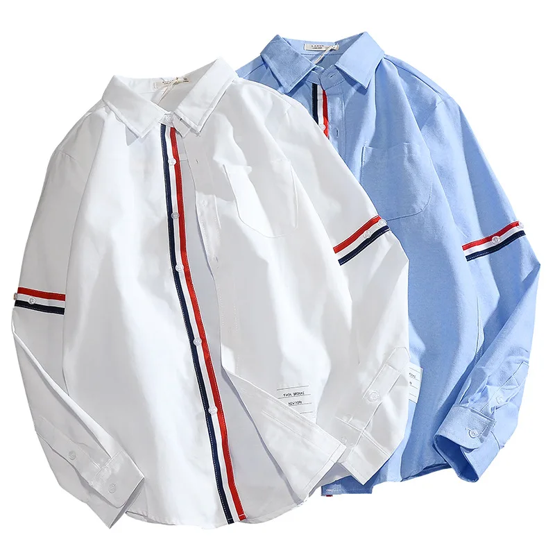 2020 Осень Новый стиль Мужская рубашка с длинным рукавом Повседневная японский