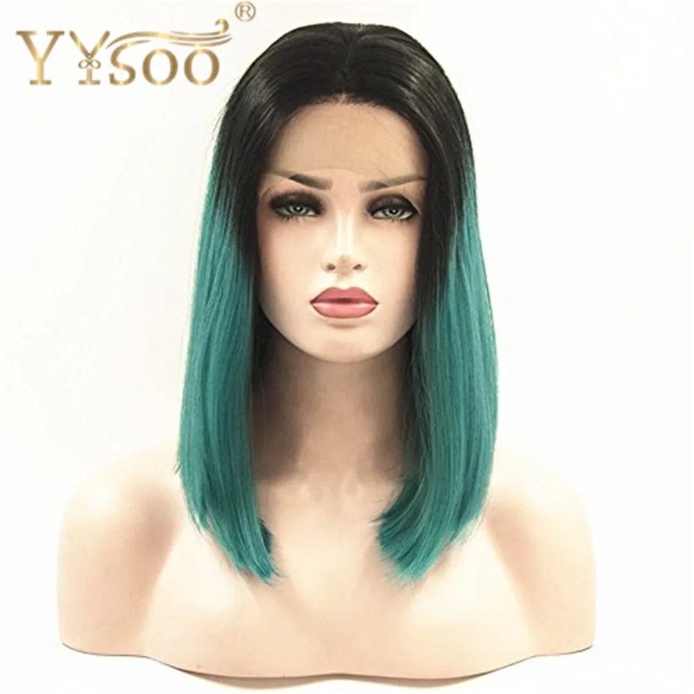 YYsoo/короткий синтетический парик с Бобом спереди для женщин два тона от темных