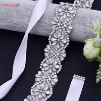 topqueen s453 shining silver rhinestone belt luxury designer sash for women bridal wedding accessories bridesmaid dress girdles