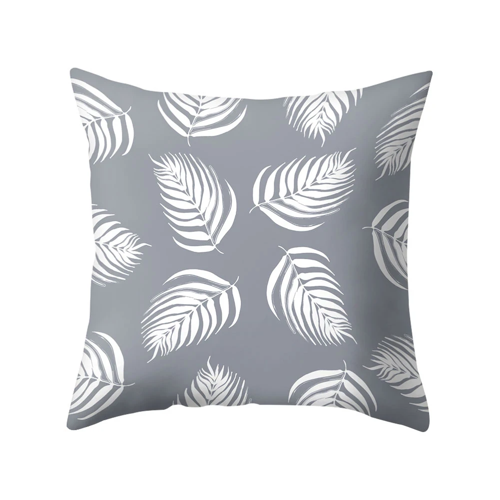 Серый геометрический квадратный защитный чехол для подушки постельные