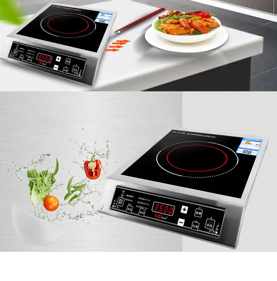 Высокомощная электромагнитная печь 3500 Вт коммерческая индукционная плита
