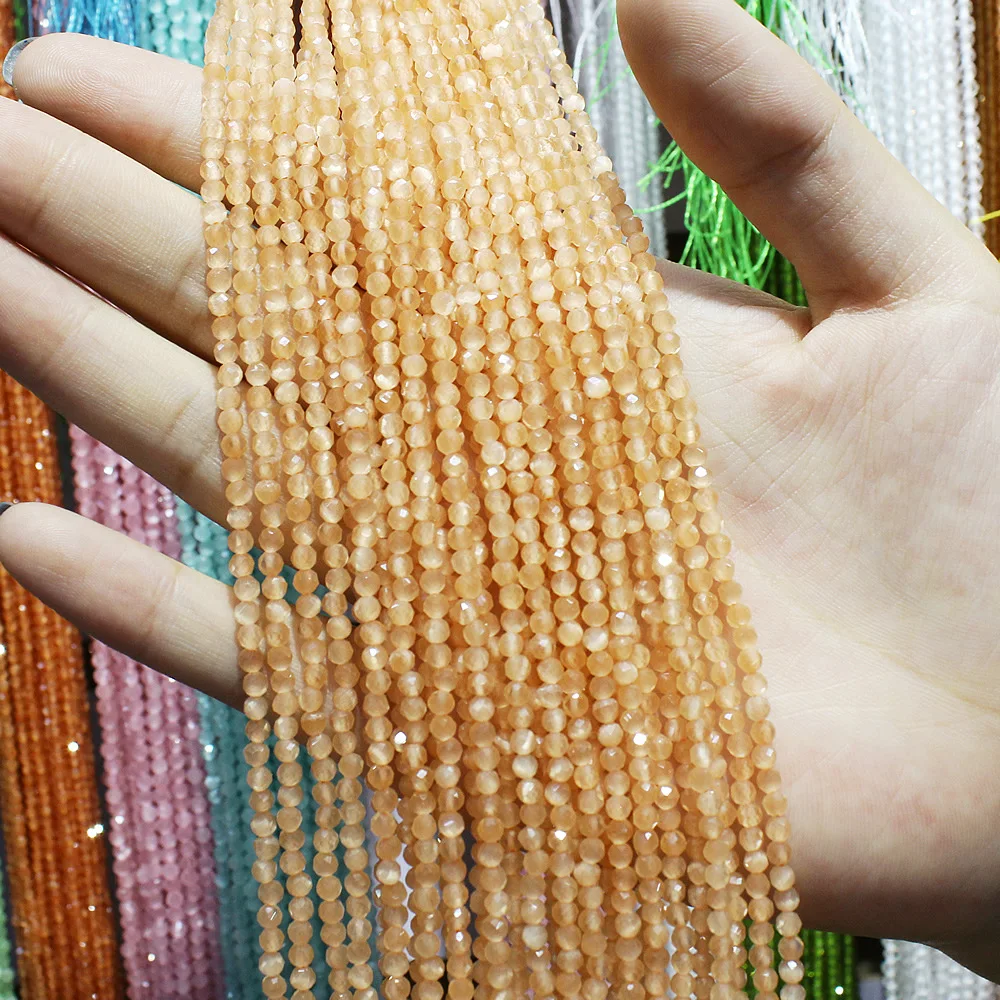 Бусины из натурального камня кошачий глаз 2 3 м|Бусины| |