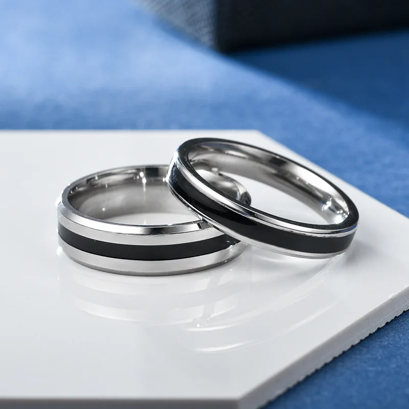 Простой Классический Альянс обручальные кольца парные из нержавеющей стали