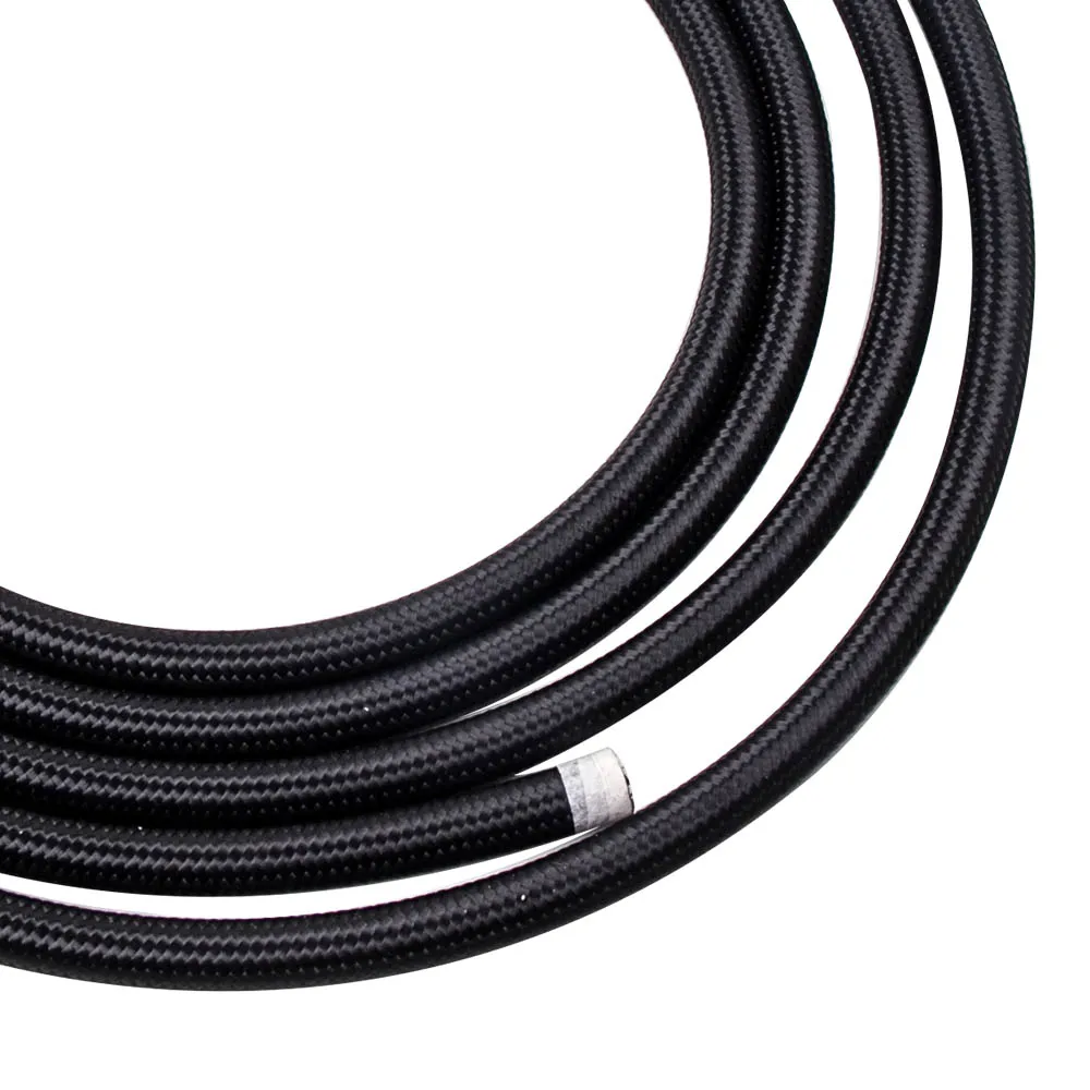 16 Feet 5 Meter AN8 8AN Steel Nylon Braided Oil Fuel Line Hose End Kit | Engine