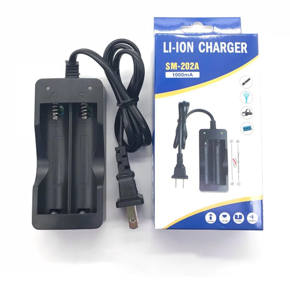 Зарядное устройство для литий-ионных аккумуляторов 18650 3 7 В 110 220 двойное зарядное