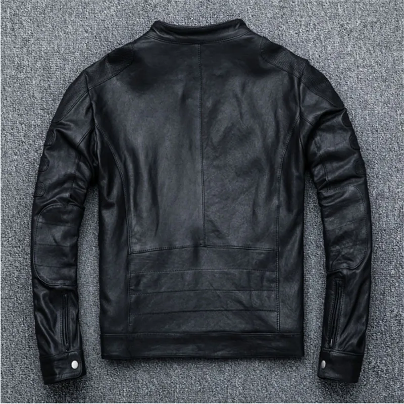 Куртка мужская демисезонная из дубленой кожи натуральная овечья кожа