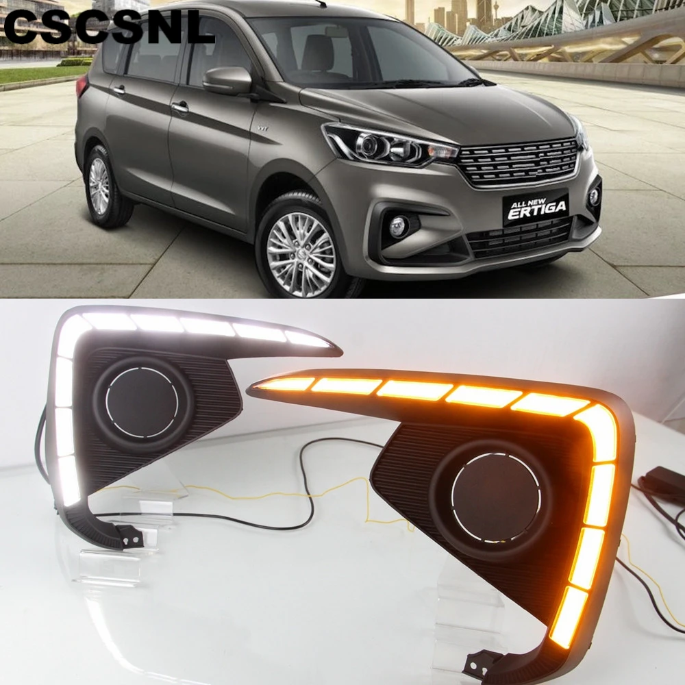 CSCSNL 2 шт. Светодиодный дневной светильник для Suzuki Ertiga 2018 2019 DRL Противотуманные