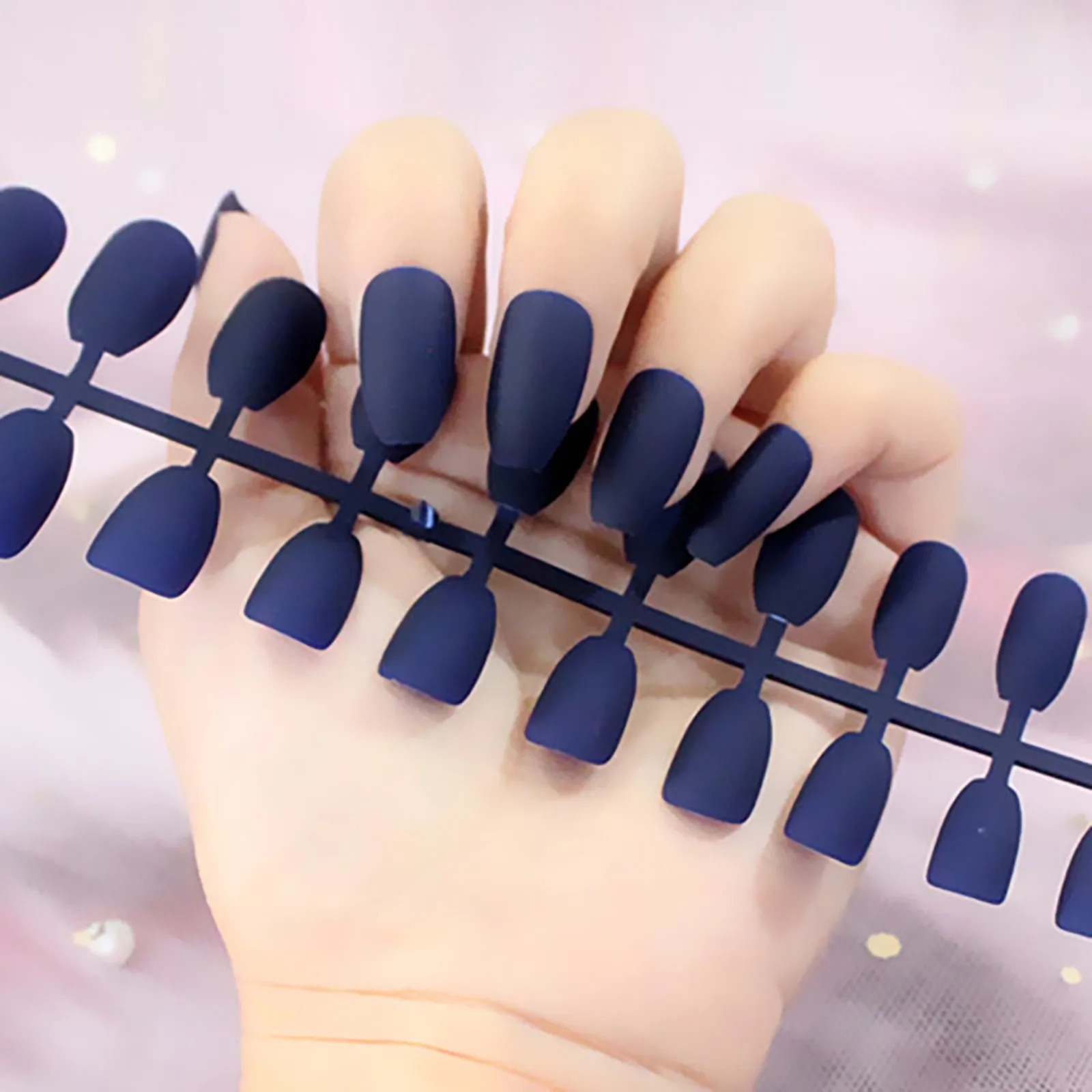 

288 Pieces Color Card False Solid Color Professional Matte Fake Nails French Acrylic Ballerina False Nails Manicure Beauty Tools