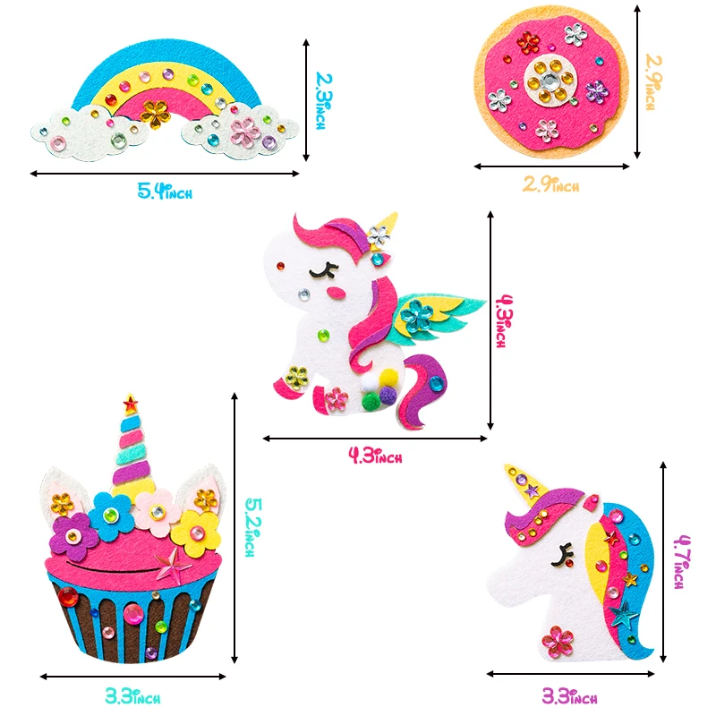 8 шт. Единорог войлочную ткань магнит на холодильник производство Китай стильная