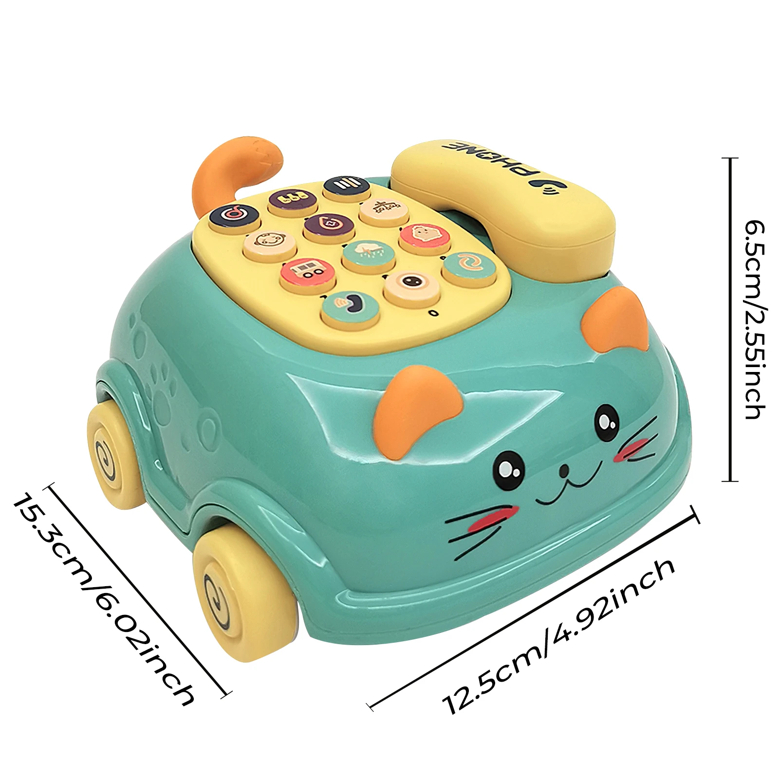 

Baby Landline Toy Kid Toy Mobile Landline Non-Toxic Children'S Phone Drag Toy Simulated Landline Toy For Kids Learning Plaything