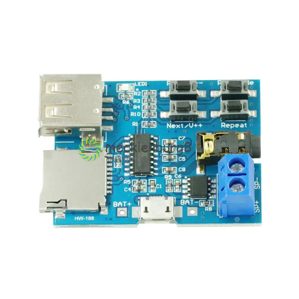 Micro USB MP3 модуль TF карта U диск Φ аудиоплеера 3 7 5 В|Запасные части| |