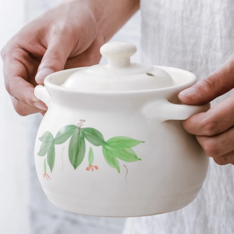 1L/1.5L/2L Керамика кастрюля с открытым пламенем кухни медленно Плита для супа Кухня