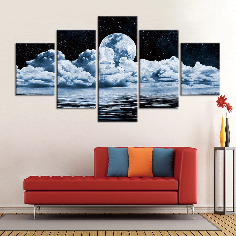 Настенные картины на холсте домашний декор из 5 предметов для гостиной постеры с