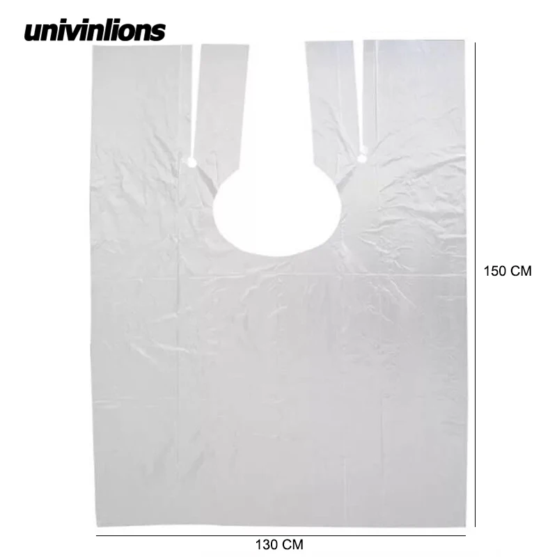 Univinlions 130*150 одноразовый полиэтиленовый водонепроницаемый фартук для покраски