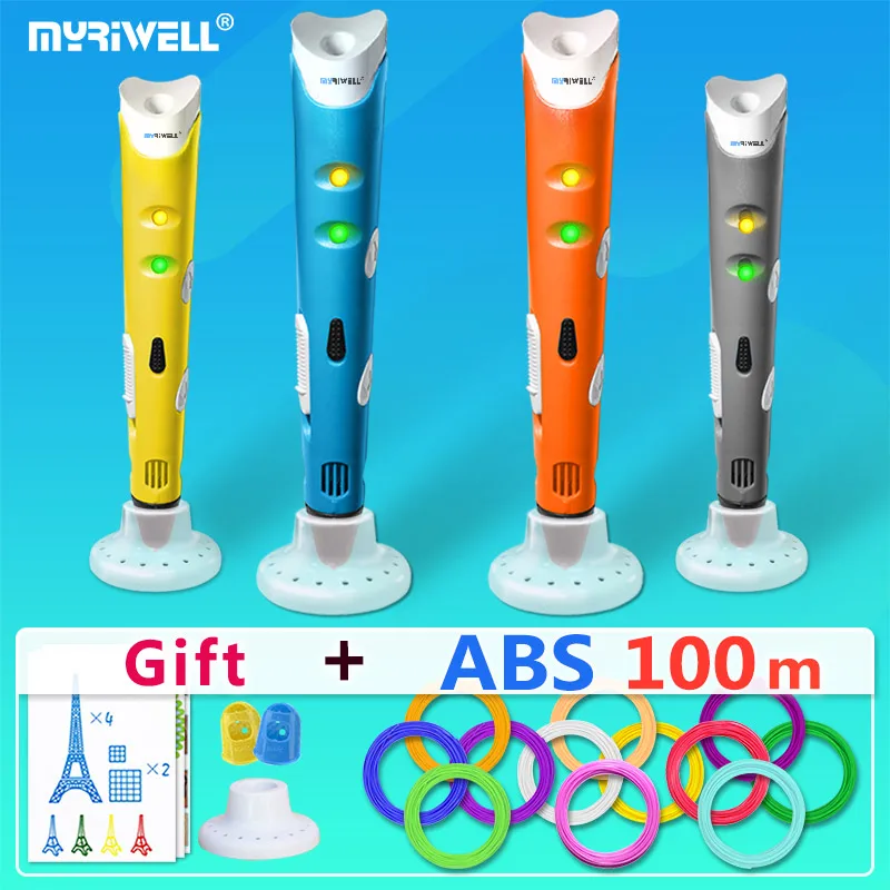 Myriwell 3d Ручка ручки 1 75 мм ABS/PLA нити креативный принтер pen волшебная ручка подарок