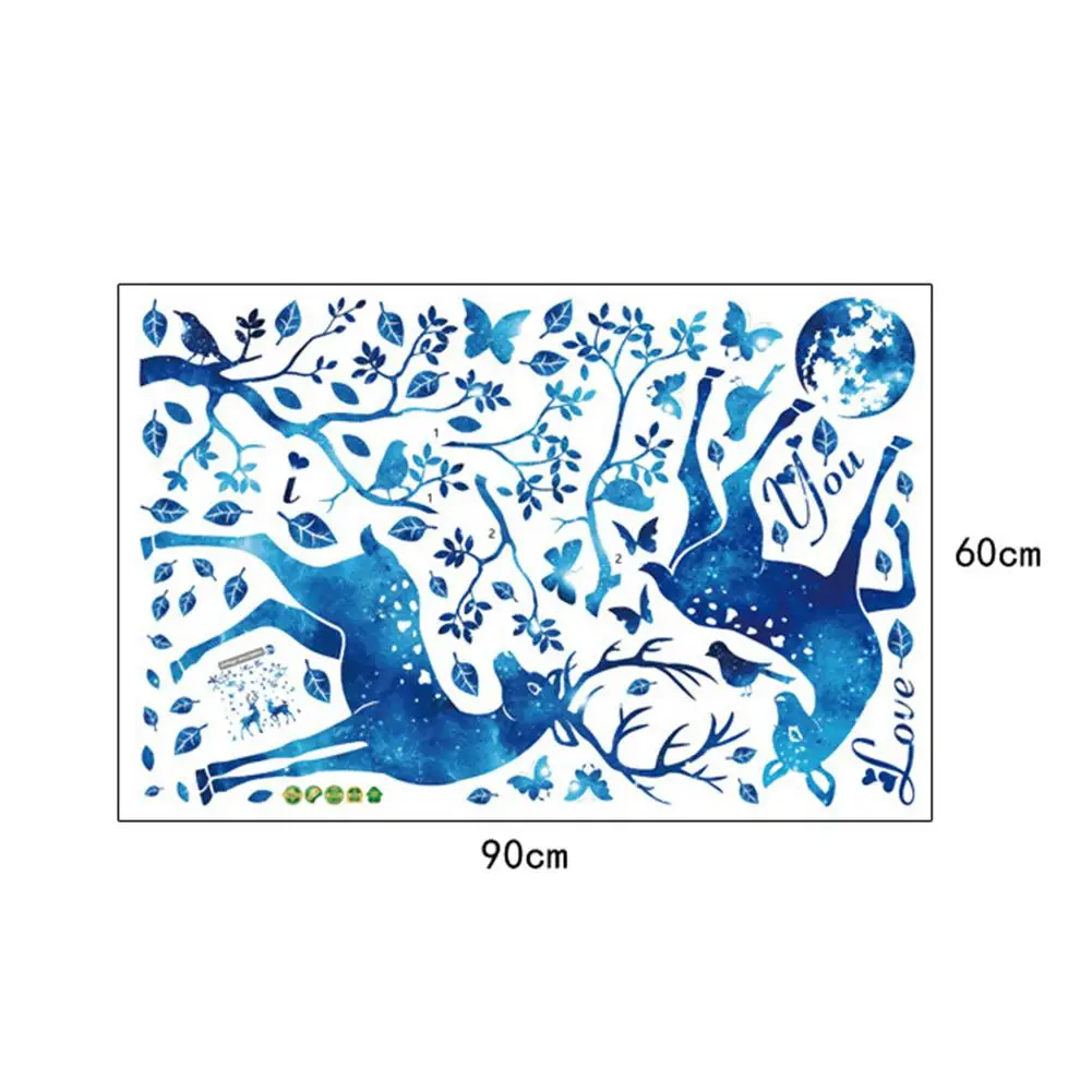 

HOT SALESNordic Reindeer Leaf Waterproof PVC Wall Sticker Mural Decal DIY Bedroom Decor