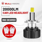 Светодиодные фары H7, 360 лм, 9012 светодиодов, H1 H4 9005 HIR2 H11 H8 H9 9006 4300 HB3 HB4 6000K 8000K, чипы CSP, дальний и ближний свет, подарок