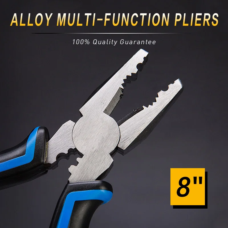 Wire cutter 8 inch DTBD " 8" профессиональные инструменты, многофункциональные плоскогубцы, набор для зачистки, щипцы, резак, игла, щипцы для носа, ювелирные изделия, диагональные инструменты - Цвет: Wire cutter 8 inch