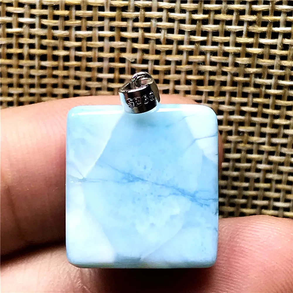 Подвеска из натурального синего камня с кристаллом 16x7 мм | Украшения и аксессуары