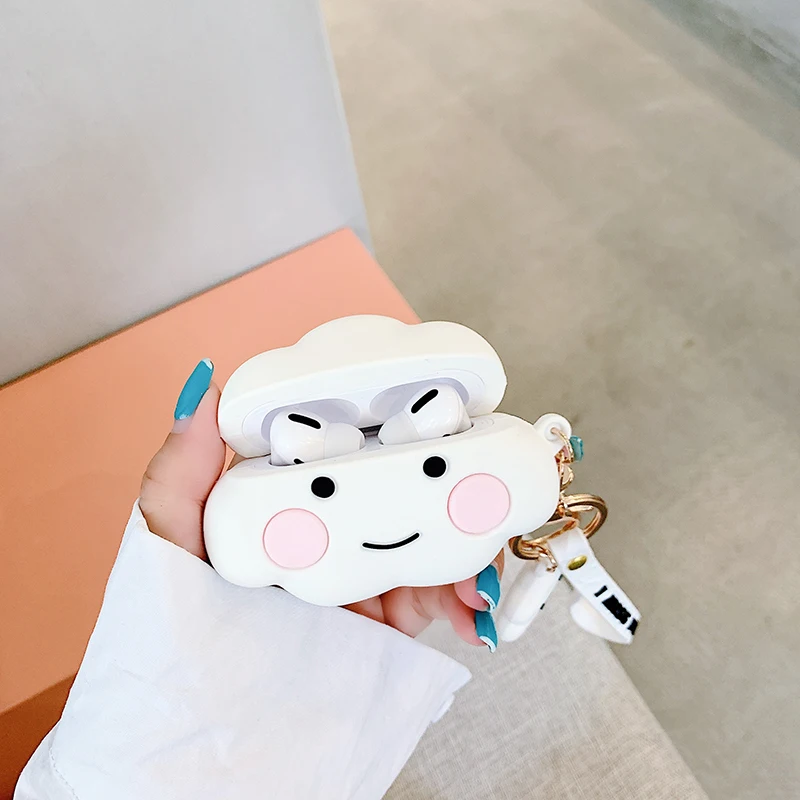 3D Cute Cartoon Clouds Soft Silicone Shockproof Case For Apple Airpods 1 2 Pro Wireless bluetooth Earphone Protect Cover Pendant |