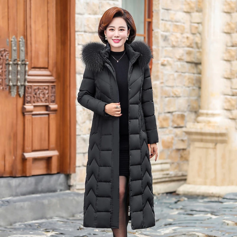 БОЛЬШОЙ МАТЕ зимняя длинная куртка для женщин 2109 Женская 4XL 5XL 6XL плюс размер парка