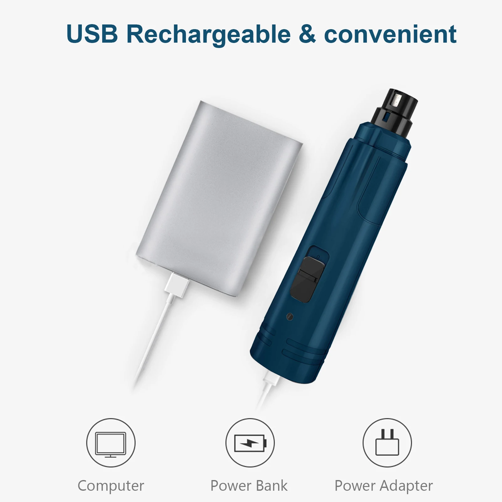 

Electric Pet Nail Grinder Pet Paws with 2 Speed LED Light ABS Dog Nail Grooming Trimmer for Dog Cat Nail Grinder Pet Accessories