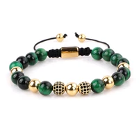 new hot unique design women men natural stone tiger eye bead mens jewelry bracelet gift
