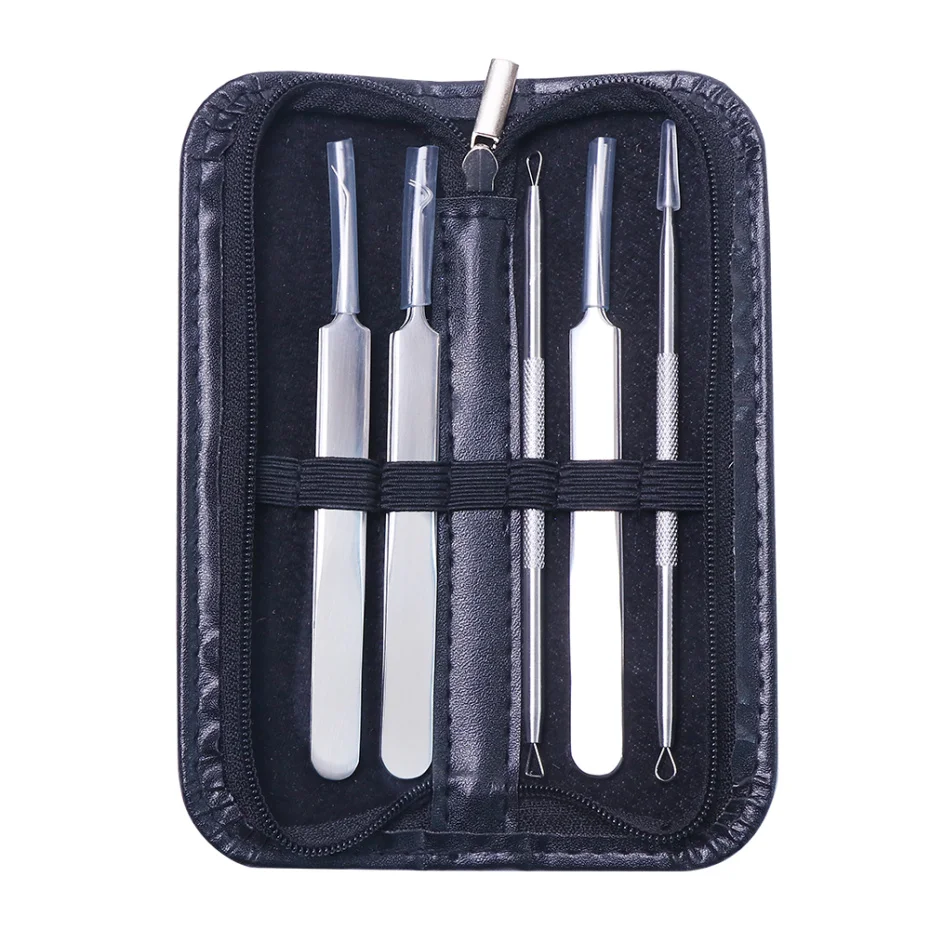 5 шт. инструмент для удаления прыщей и комедонов из нержавеющей стали экстрактор