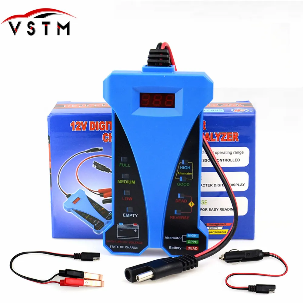 Автомобильный Батарея Тестер 12V Цифровой генератор переменного тока тестер 6
