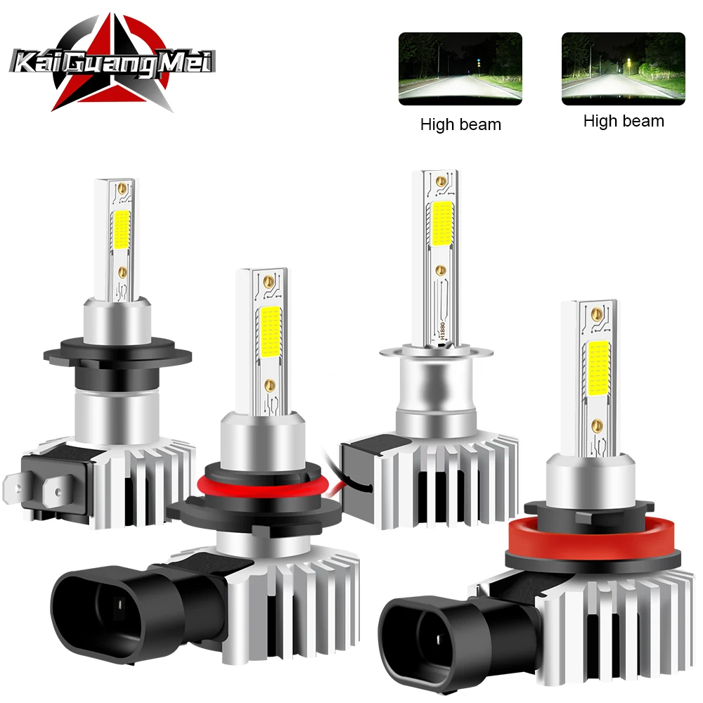 

2PCS Car LED Headlight Bulbs H4 H1 H3 H7 H11 H8 H9 9005 HB3 9006 HB4 9012 HIR2 Auto Fog Light Hi/Lo Beam White 6500K 12000LM