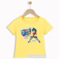funny childrens clothes tshirt cool beyblade burst evolution anime print boys t shirts cartoon boys clothes summer yellow tops