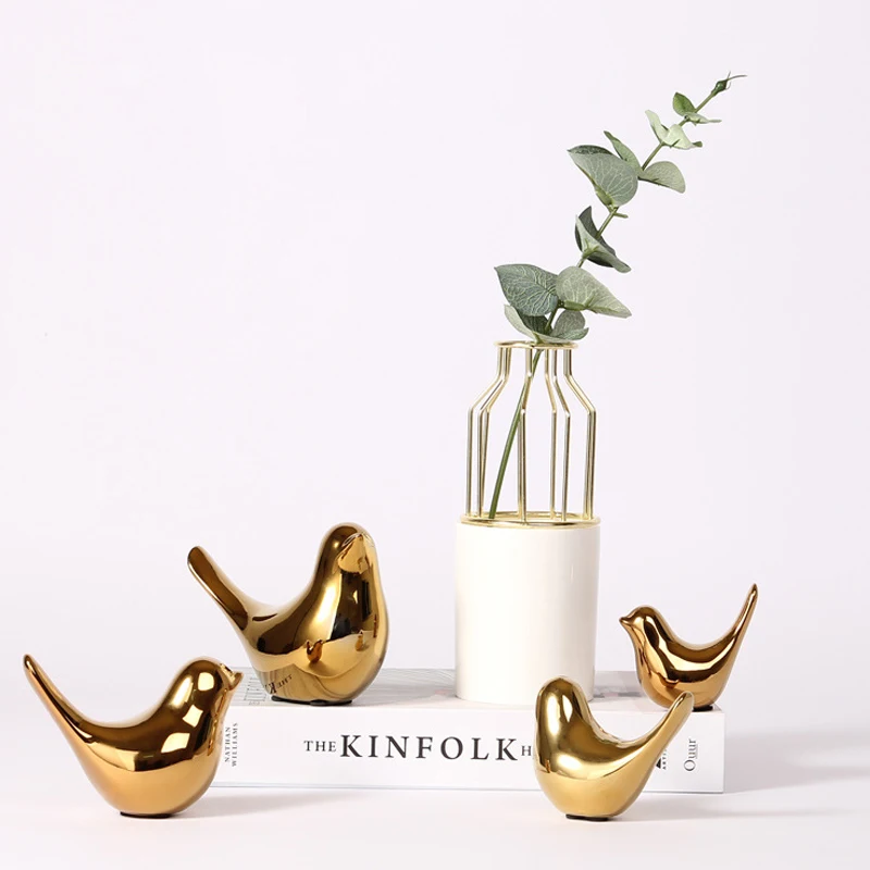 Украшение дома аксессуары Европейский Золотой с птицами керамический орнамент