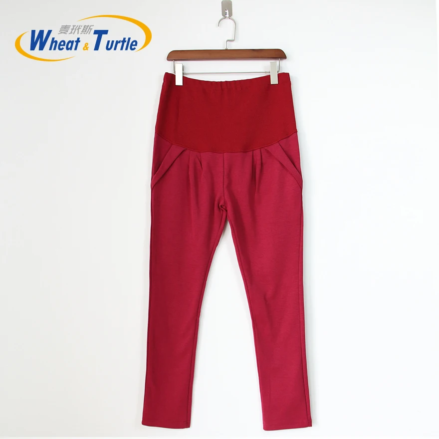 2020 новый дизайн хорошее качество вино Хлопок Брюки Капри для будущих мам