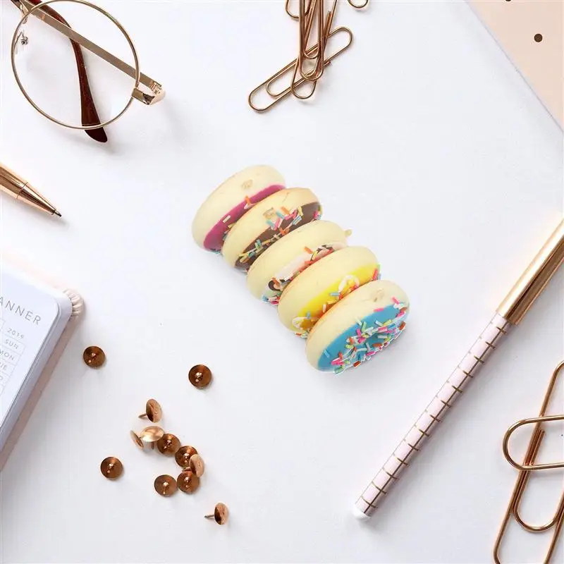 

5pcs Simulated PU Doughnut Refrigerator Patch Accessories (Assorted Color)