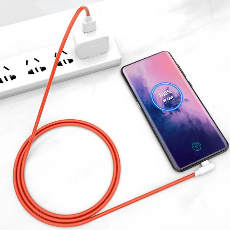 USB Type C 90 Degree Warp Cable For One Plus Nord Usbc Dash Charge 5A Fast Quick Charging Oneplus 8 Pro 5g 8t 7t 7 T 6 | Мобильные