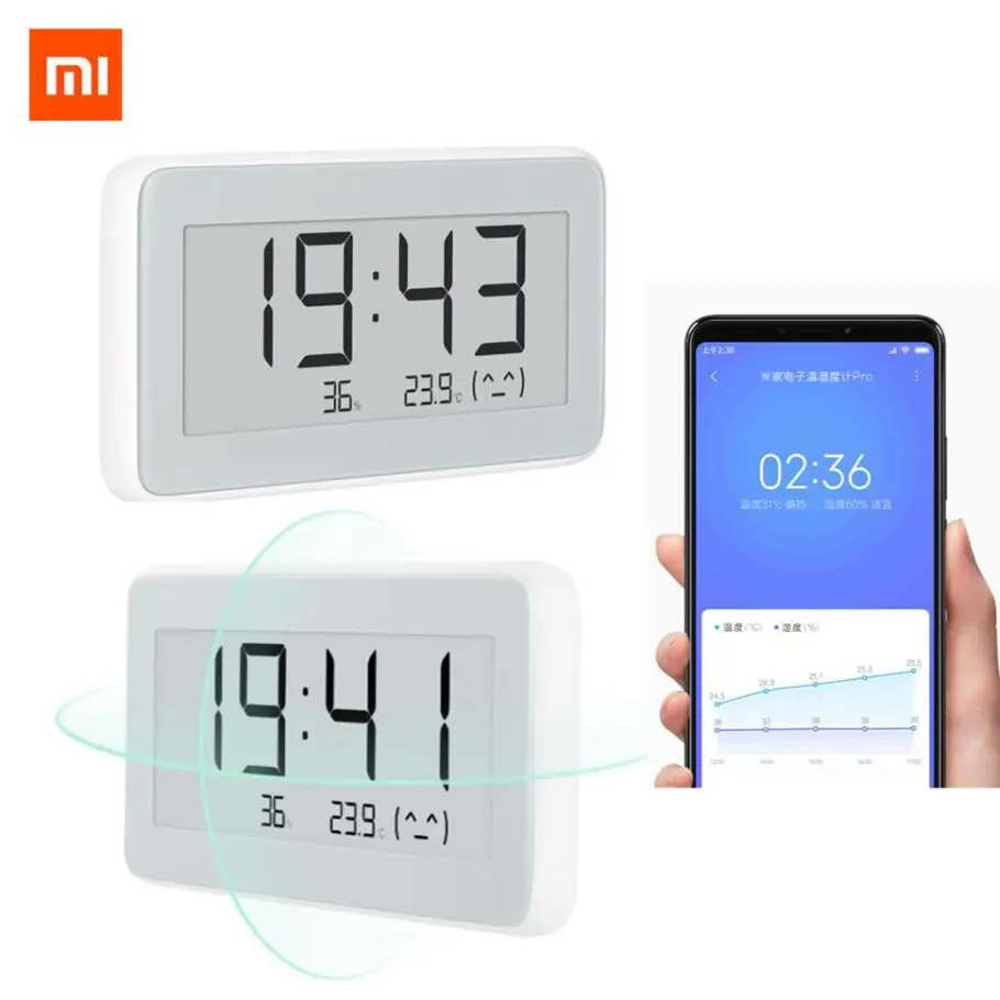 Xiaomi Mijia Electronic Thermo-Hygrometer Pro Electronic watch E-ink screen smart interconnection