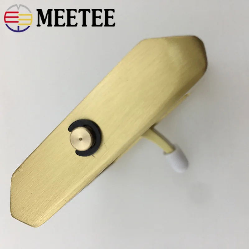 Meetee цельная латунная металлическая пряжка для ремня мужчин и женщин шпилька