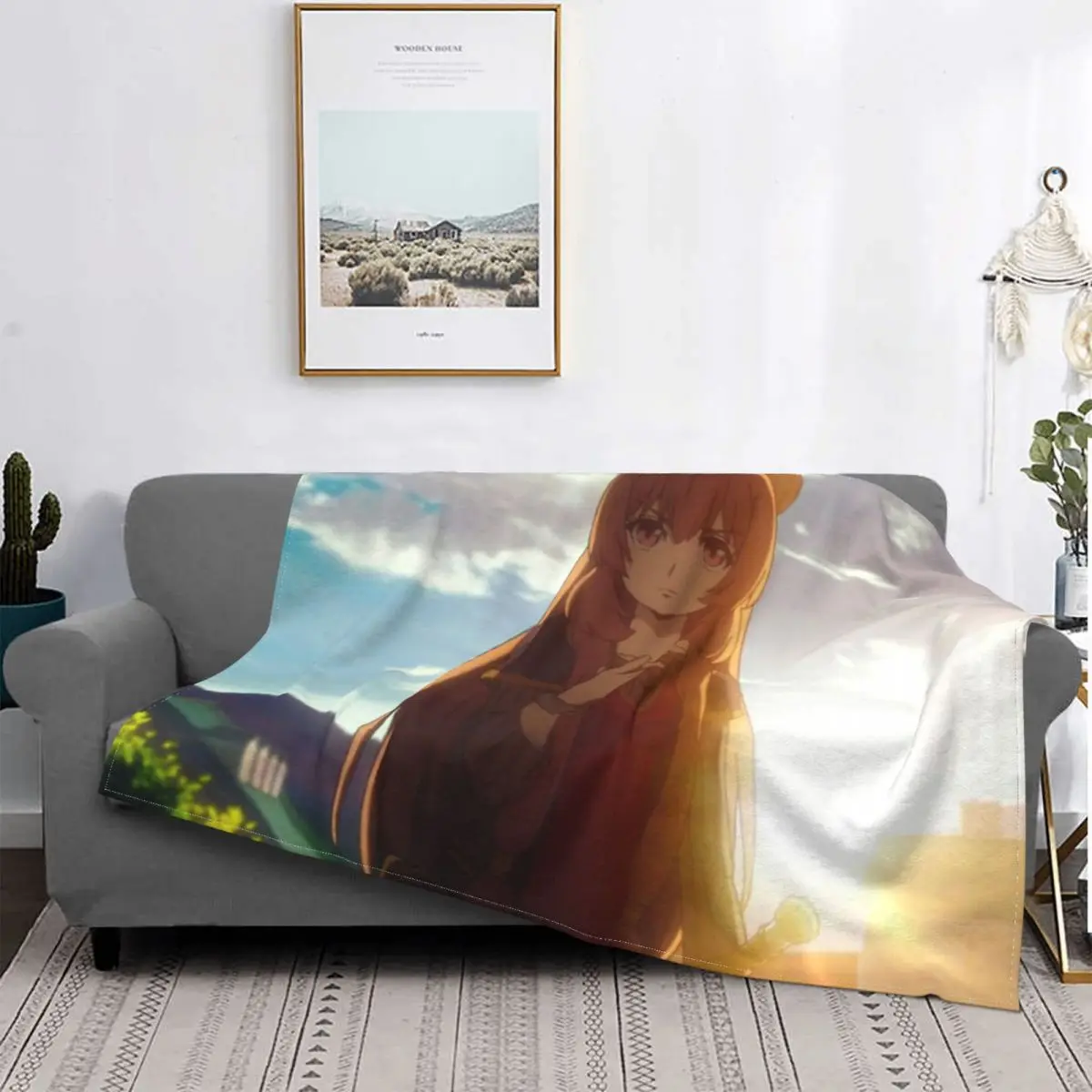 

Raphtalia-el levantado de la manta, colcha de cama a cuadros, manta de sofah, manta de пикник, manta pickick