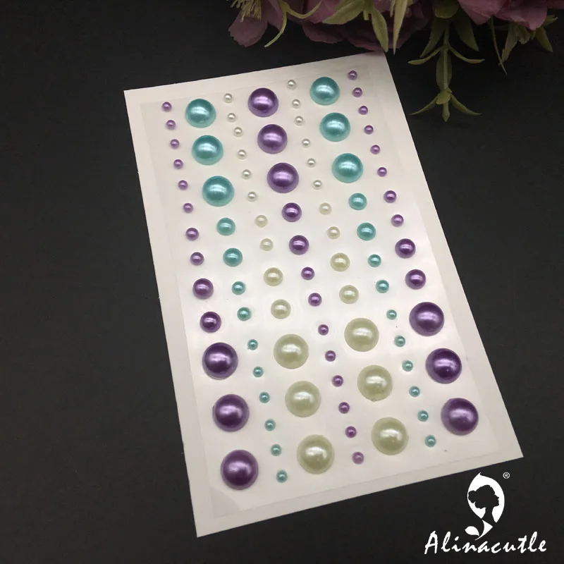 273 шт. наклейки с жемчужинами на плоской подошве &quotКамни&quot клеящиеся