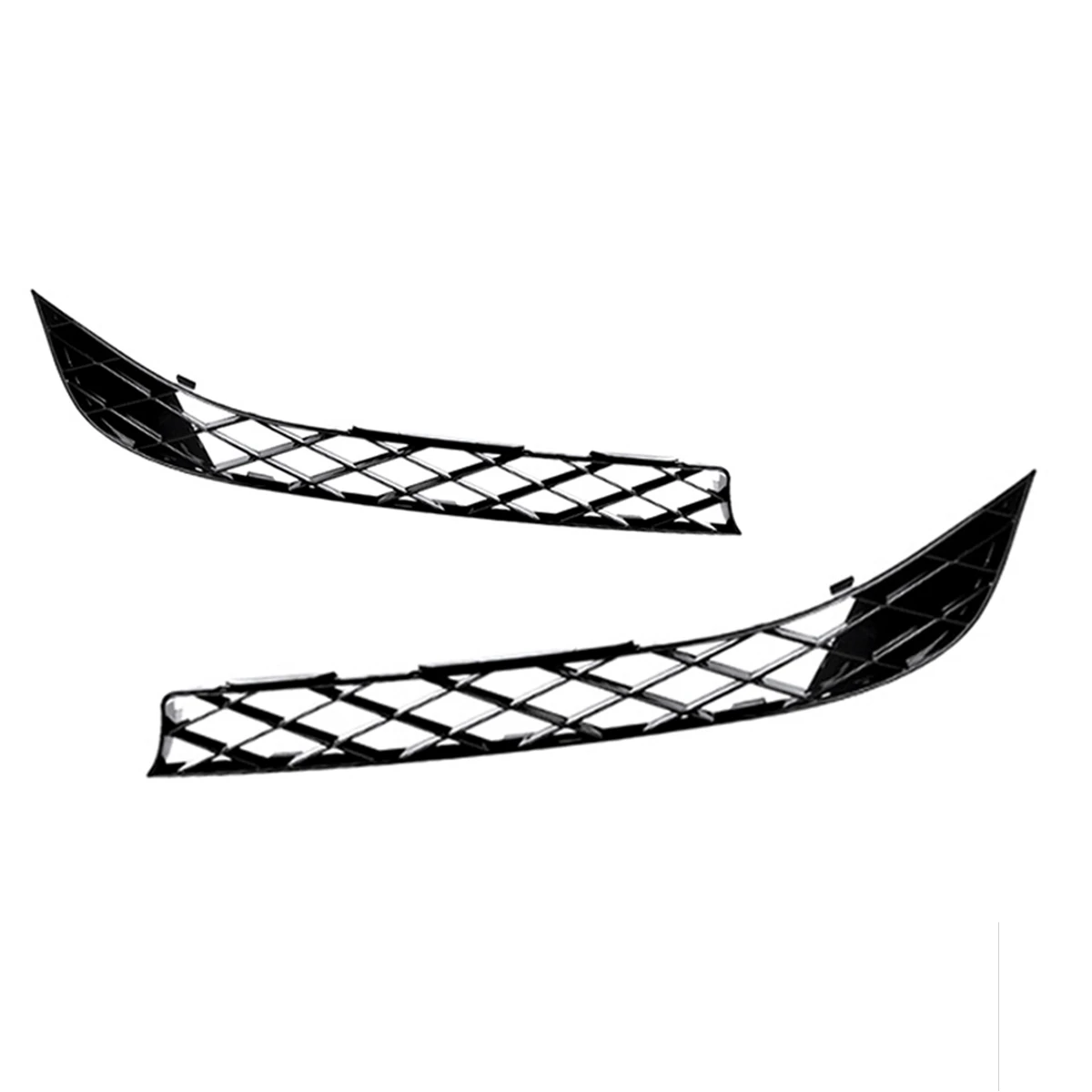 2 шт./компл. передний бампер Нижняя решетка ABS Черная сетка крышка отделка