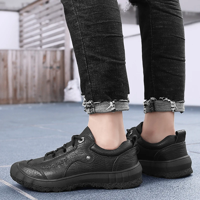 Мужские повседневные туфли на шнуровке натуральная кожа оксфорды для работы и